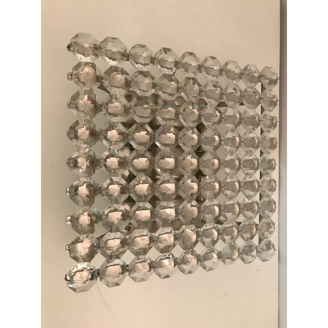 Glass Mid-Century Crystal Flush Mount For Sale - Image 7 of 10