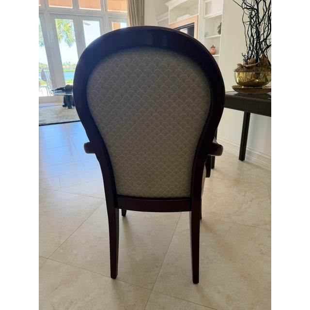 Vintage Set of 10 Century Furniture Postmodern Dining Armchairs in Florentine Rose For Sale In West Palm - Image 6 of 14