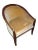 Vintage French Empire Style Barrel Back Accent Chair For Sale