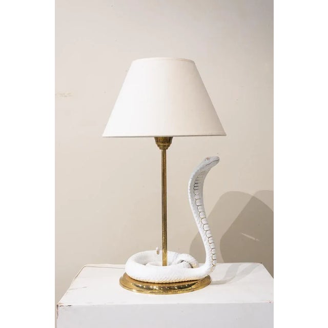 White Porcelain Table Lamp attributed to Tommaso Barbi, Italy, 1970s For Sale - Image 11 of 11