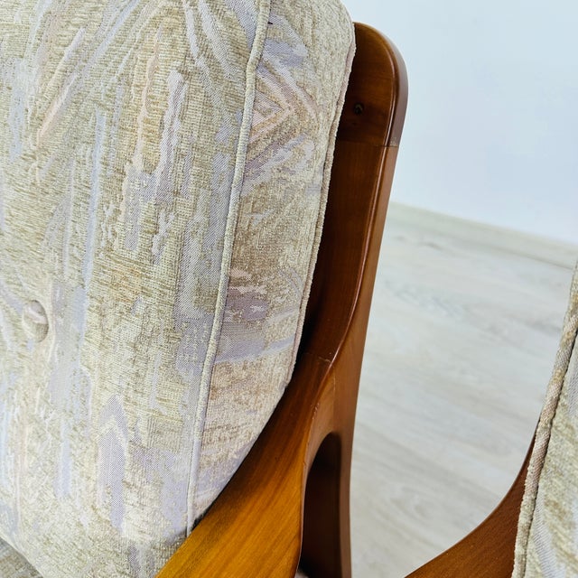 Wood Danish Easy Chairs - A Pair For Sale - Image 7 of 8