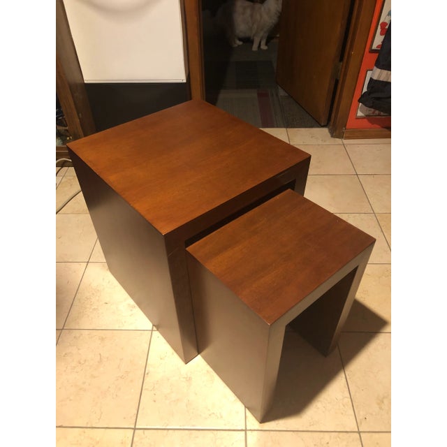 Late 20th Century Arhaus Nesting End Tables - Set of 2 For Sale - Image 12 of 12