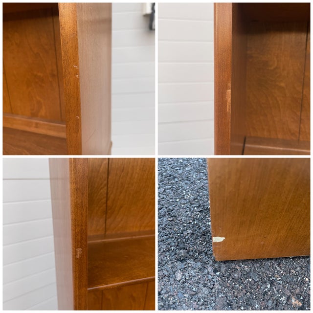 1980s Ethan Allen Heirloom Nutmeg Maple Custom Room Plan 24" Shutter Door Unit With Bookcase Top