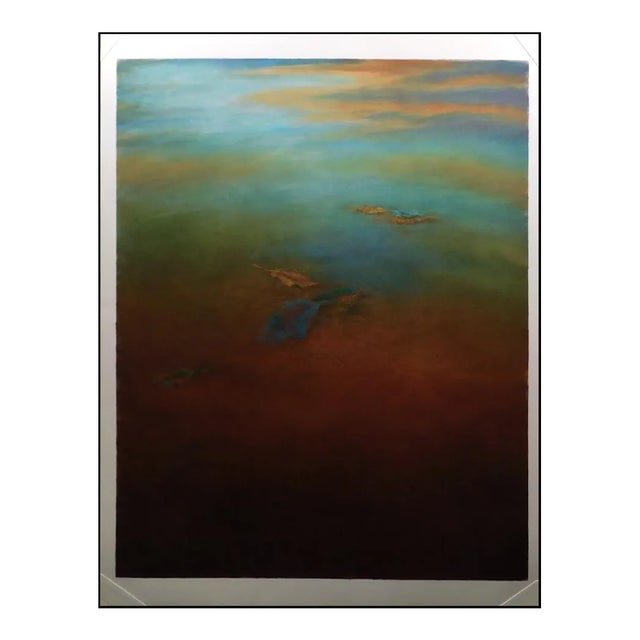 1990s Impressionist Style Landscape Pastel Drawing on Paper by Scott Nellis For Sale