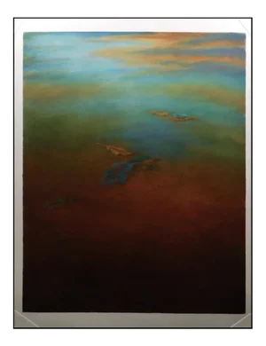 1990s Impressionist Style Landscape Pastel Drawing on Paper by Scott Nellis