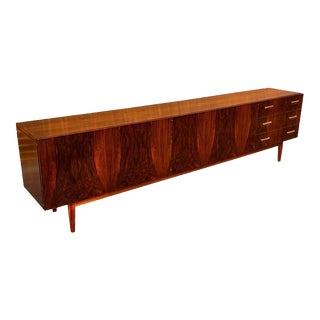 Mid-Century Modern Style Monumental Rosewood Buffet Credenza For Sale