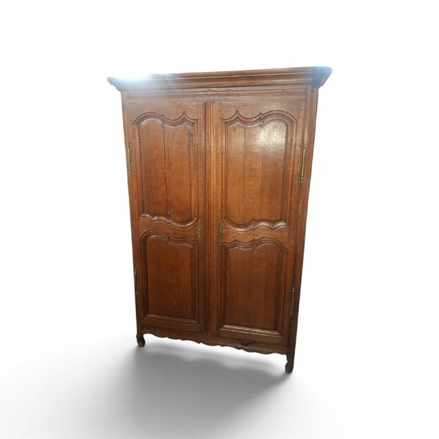 Brown Antique Oak Wardrobe, 1890 For Sale - Image 8 of 8