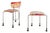 Set of Italian Contemporary Dining Chair & Ottoman in Red-Yellow Resin by Gaetano Pesce for Bernini Italy, 1993 For Sale