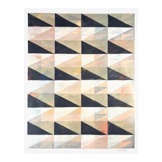 Mixed Media Geometric Painting For Sale