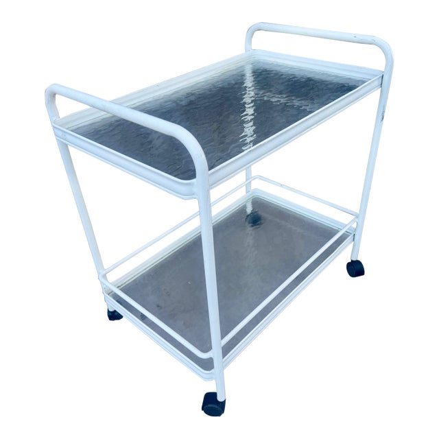 Vintage Brown Jordan Bar or Serving Cart For Sale