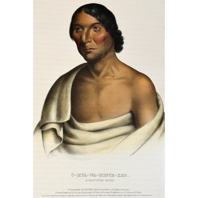 Completely original and full page folio from the McKenney and Hall iconic three volume series "Indian Tribes of North...