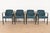 An outstanding set of four Modern stacking armchairs or office chairs By Herman Miller USA, 1998 Tubular aluminum and...