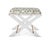 Uber chic clear lucite X shaped accent upholstery--our Delano Bench is the perfect vanity stool and/or designer accent...