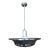 Two two-layer chromed steel Art Deco Streamline saucer ceiling pendant lamp featuring a round layered design. The light is...