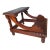 Carved Mahogany Bed Library Step For Sale