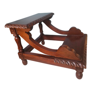 Carved Mahogany Bed Library Step