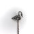 Mid 19th Century Circa 1890's Victorian Sterling Silver and Paste Swan Stickpin For Sale - Image 5 of 5