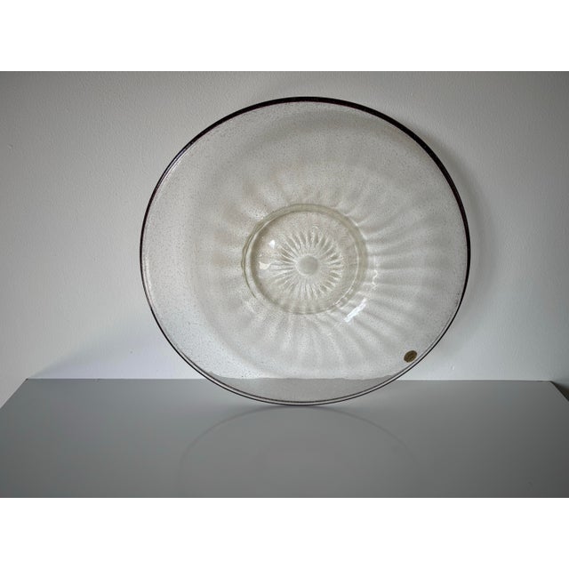 Large - Vintage Italian Vetri Murano Glass Centerpiece / Plate For Sale - Image 9 of 11