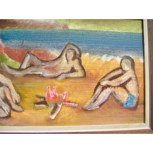 Contemporary Vintage Expressionist Oil Painting For Sale - Image 3 of 6