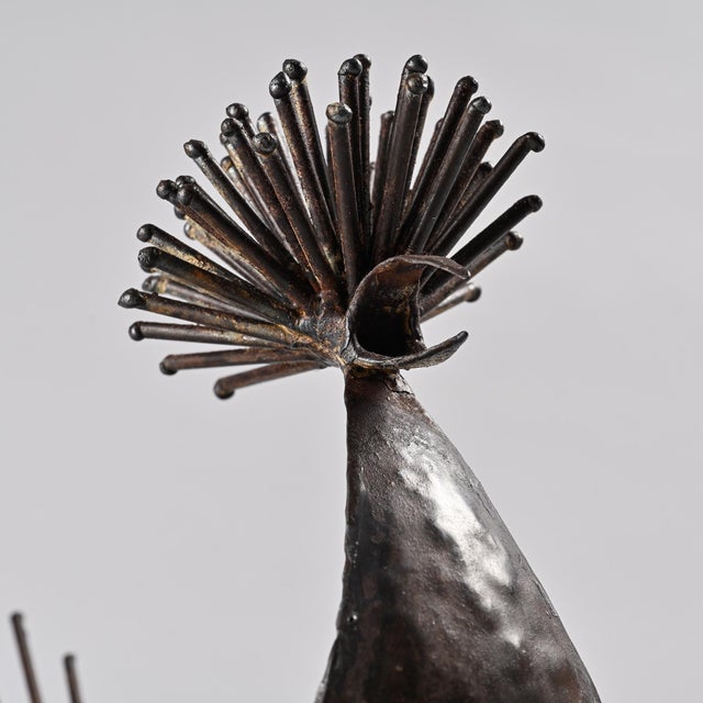 Metal Michel Anasse, Sculpture of a Rooster, 1960s, Iron For Sale - Image 7 of 11