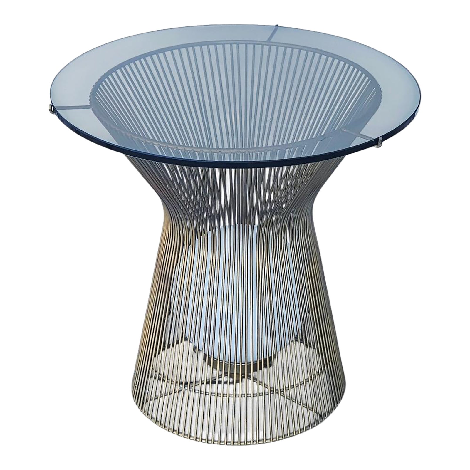 1960s MCM Warren Platner Style Light Up Side Table | Chairish