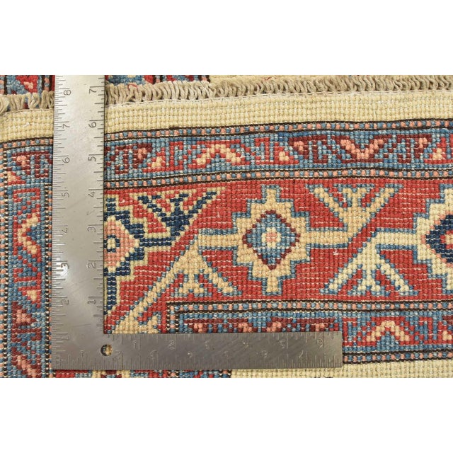 Kazak Rug 3’2” X 5′ Beige Wool Tribal Hand-Knotted Oriental Carpet For Sale - Image 13 of 13