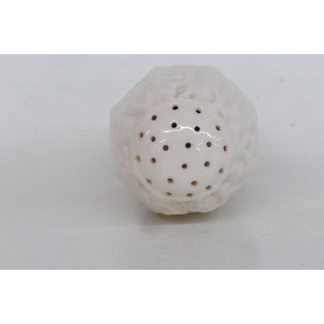 Figurative Belleek Pottery Ireland Fine Porcelain Tridacna Cob Salt or Pepper Shaker 4935b For Sale - Image 3 of 10