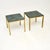 Mid-Century Modern Vintage French Brass Side Tables with Marble Tops, 1970s, Set of 2 For Sale - Image 3 of 8