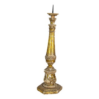 18t Century Altar Candle Holder For Sale