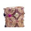 Bochic "Capri" Natural Ruby, Sapphire & Emerald Cuff Set In 18K Gold & Silver For Sale - Image 16 of 18