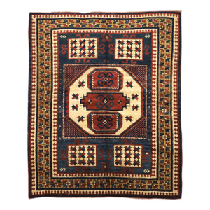 Antique Caucasian Kazak Rug 4'10" X 5’9”