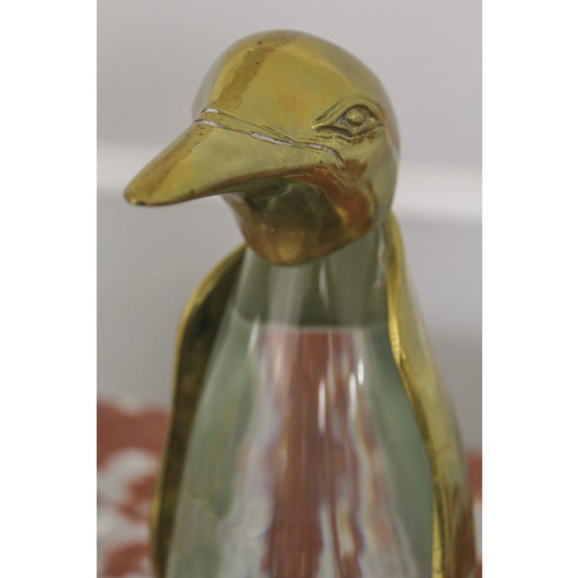 Brass Pair Chapman Brass & Crystal Penguin Figures For Sale - Image 8 of 13