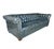 1960s Distressed Olive Green Chesterfield Leather Sofa With Tufted Back & Bun Feet For Sale - Image 10 of 11