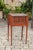 French 1860s Walnut Side Table with Tambour Door, Marble Top and Tapered Legs For Sale In Atlanta - Image 6 of 10