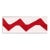 Sample - Schumacher Lazare Applique Tape in Red on Ivory For Sale