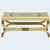 Extremely well made Empire coffee table in pale cream and parcel gilt capitals, sabots, and borders. Top is beautifully...