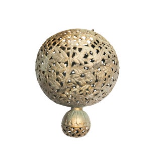 1900s Art Deco Hand Made Copper Moroccan Hanging Light Fixture For Sale