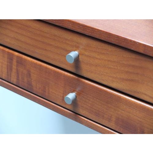 Brown Floating Wall Shelf with Drawers by Kai Kristiansen for Axel Kjersgaard, 1960s For Sale - Image 8 of 18