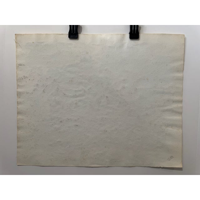 Henry Emil Salloch Original Watercolor on Paper Durham, 1962. For Sale In Atlanta - Image 6 of 7