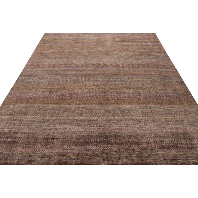 2010s Rug & Kilim’s Textural Rug in Purple Tones and Polychrome Striae For Sale - Image 5 of 8