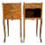Vintage French Bedside Tables in Marquetry and Bronze Hardware, 1920, Set of 2 For Sale