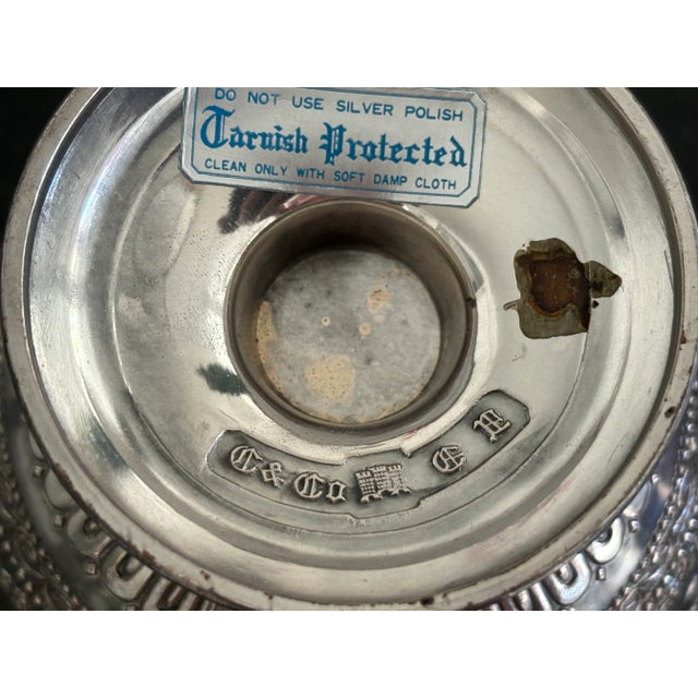 Silver Vintage English Georgian Style Silver Plated Decorative Petite Bowls / Rose Bowls / Open Salts by Corbell & Co For Sale - Image 8 of 12