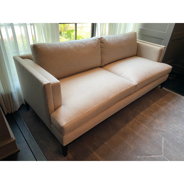 Modern/Contemporary Wesley Hall Light Gray Peretti Sofa Couch - Showroom Sample For Sale In Detroit - Image 6 of 9