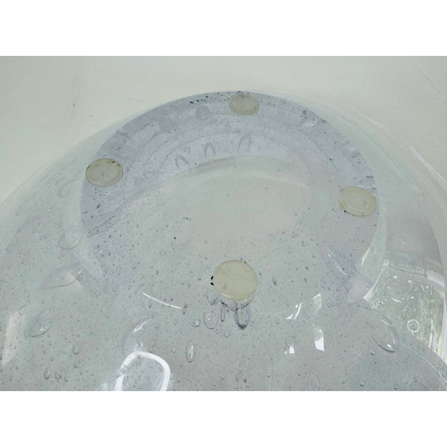 Simon Pearce Art Glass Handblown Freeform Bubble Console Bowl For Sale - Image 9 of 11