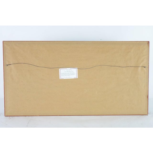 Late 20th Century Late 20th Century Large Chang Flower Panel Signed Print For Sale - Image 5 of 7