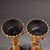Pair Vintage Gilt Brass Cloisonné Dragon Phoenix Candlesticks, Lotus Top Candle Holders For Sale - Image 4 of 10