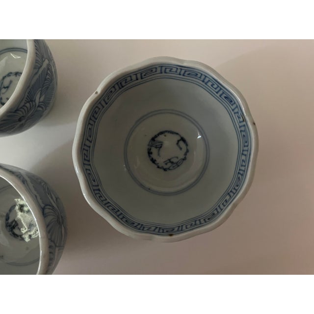 Late 19th Century Antique Japanese Blue and White Teacups - Set/Collection of 12 - For Sale - Image 5 of 18