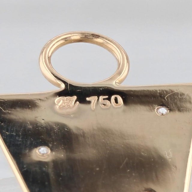 Modern Nina Wynn Earring Enhancer Charms 18k Gold Diamonds Triangle Drops, 2 Pieces For Sale - Image 3 of 5