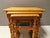 3 nesting tables in solid oak with carvings, designed by Henry Kjærnulf (1911-1975). Apparently manufactured at Nyrup...