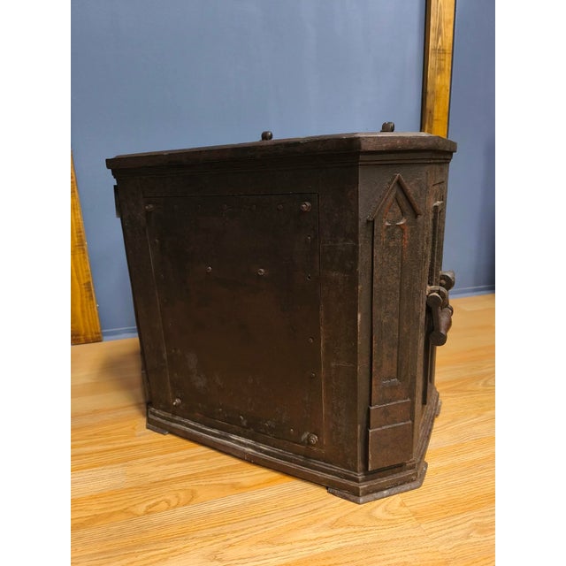 Gothic Style Iron Money Casket For Sale - Image 5 of 18